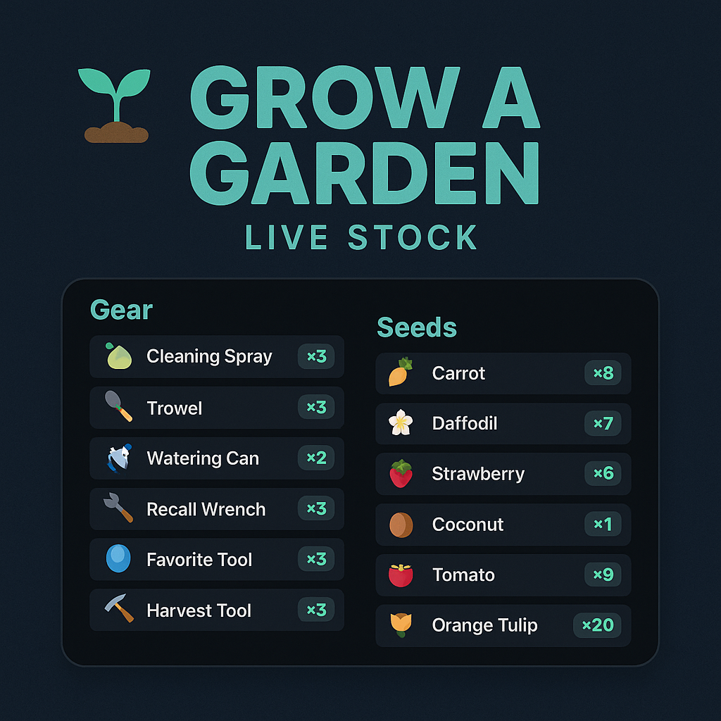 Real-Time Grow a Garden Stock Tracker – See What’s In Stock Now